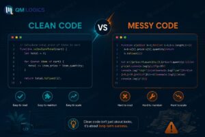 A clear difference between clear code and messy code